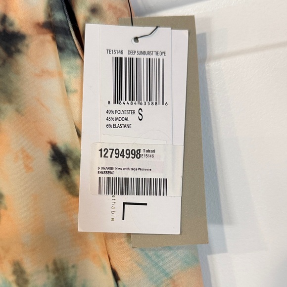 Tahari Tie-Dye Tee with Black, Orange, and Green - Picture 3 of 5